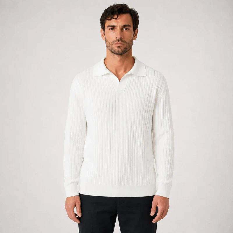 Camisa Polo Manga Longa Masculina Slim Fit Canelada Portofino