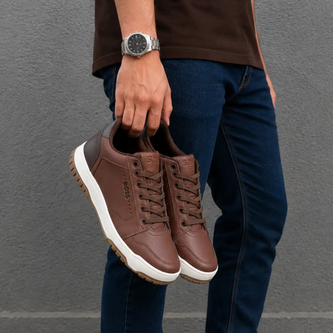 Tênis Casual Masculino London Hugo Boss Castanho