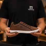 Tênis Casual Masculino Vegas Lacoste Castanho