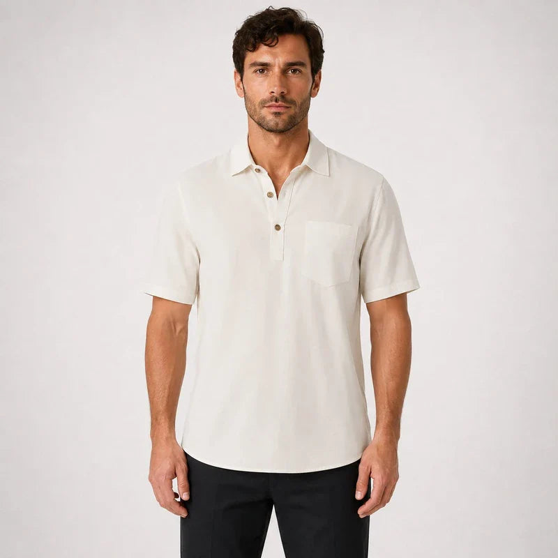 Camisa Polo de Linho Masculina Amalfi Leve e Elegante