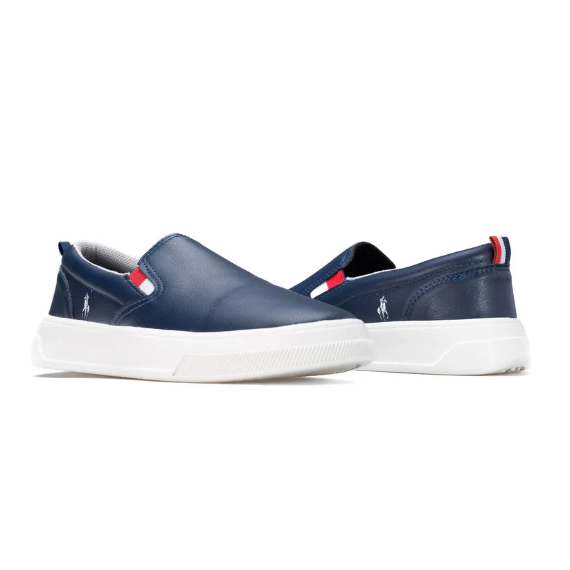 Tênis Casual Masculino Slip-On Polo Azul