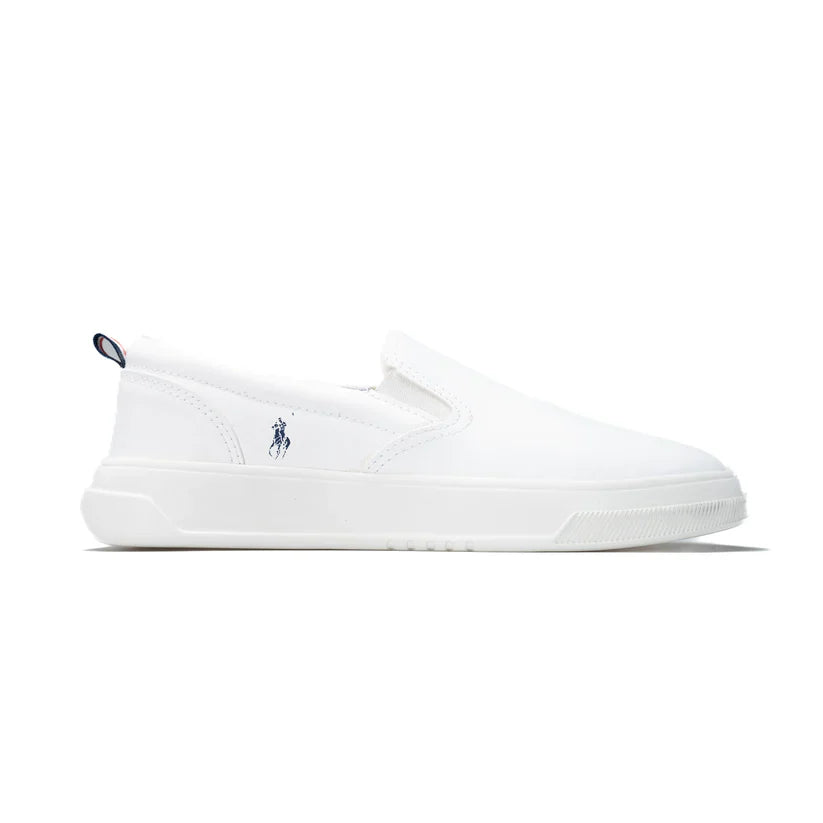 Tênis Casual Masculino Slip-On Polo Branco